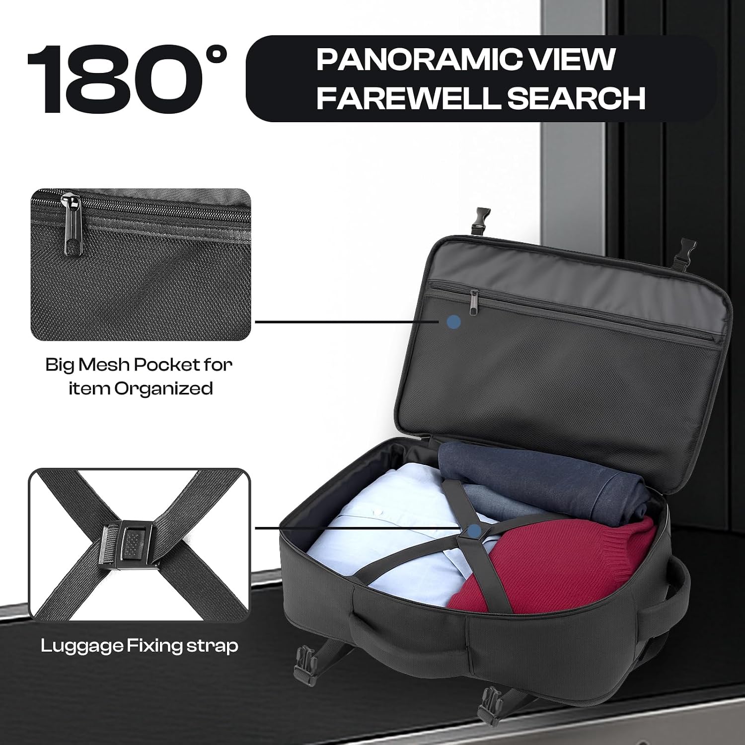 Travel Backpack, Expandable Carry On Backpack Flight Approved,17.3" Laptop - Image 6
