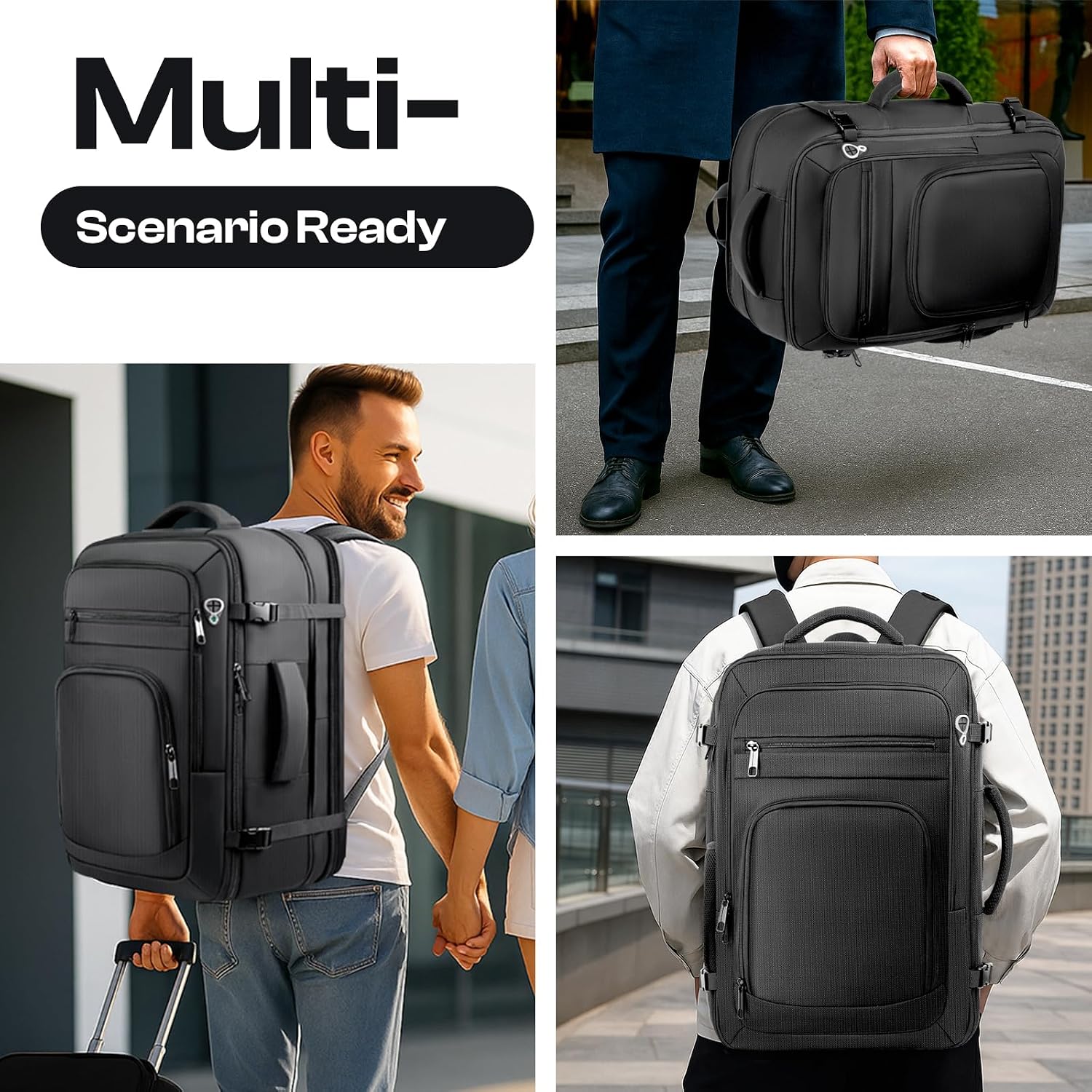 Travel Backpack, Expandable Carry On Backpack Flight Approved,17.3" Laptop - Image 8