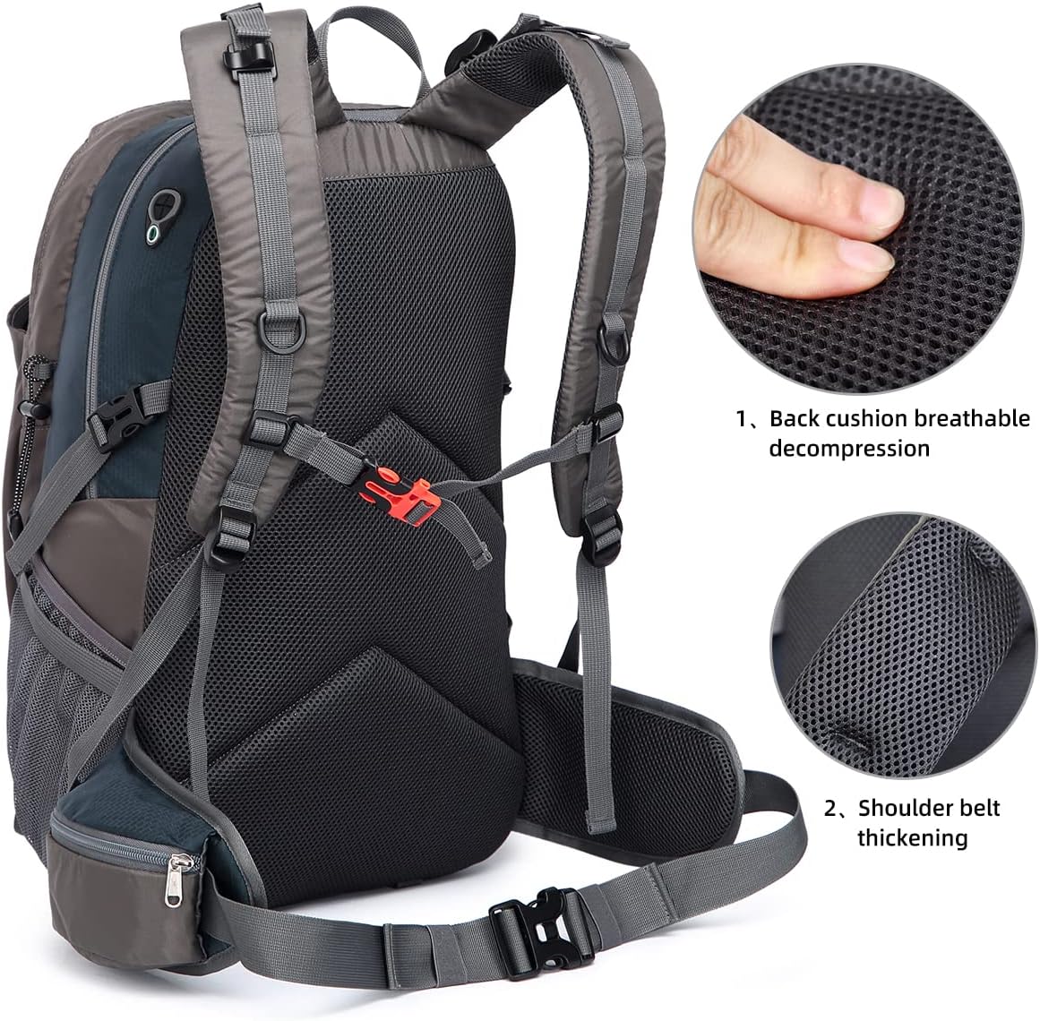 SPEEDPARK 40L Hiking Backpack, Lightweight Camping Daypack with Rain Cover - Image 5