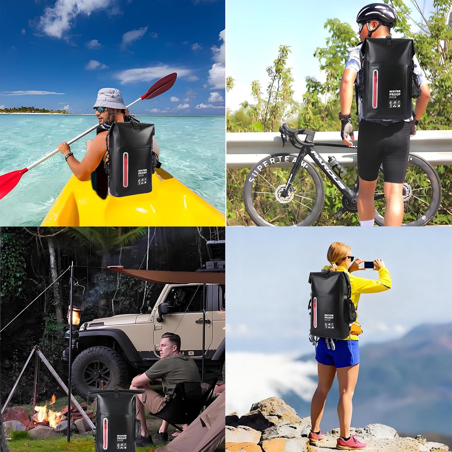 Waterproof Backpack, Waterproof Backpack That Can Float, Suitable for Kayaking And Beach Activities, Outdoor Moisture-Proof Bag - Image 3