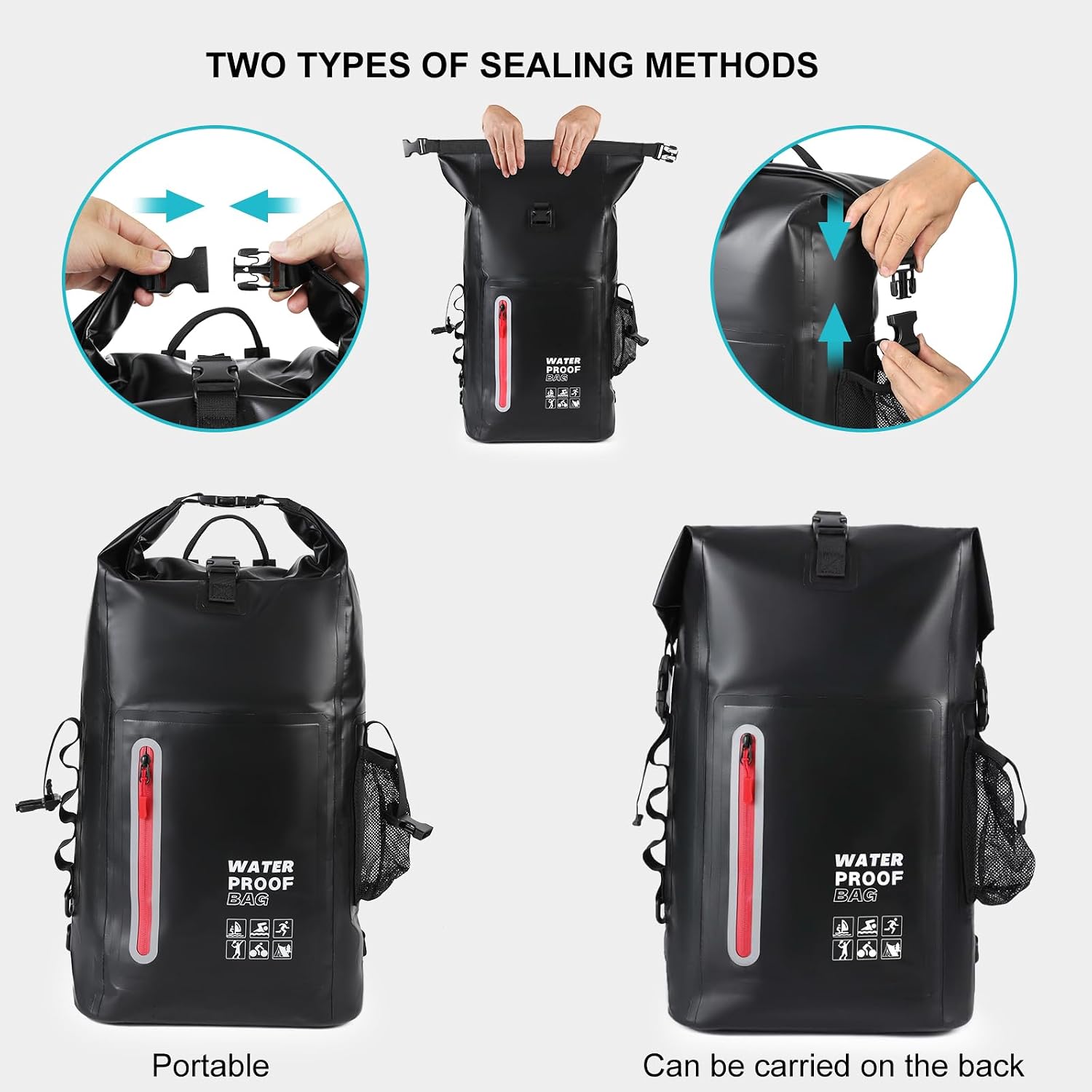 Waterproof Backpack, Waterproof Backpack That Can Float, Suitable for Kayaking And Beach Activities, Outdoor Moisture-Proof Bag - Image 5