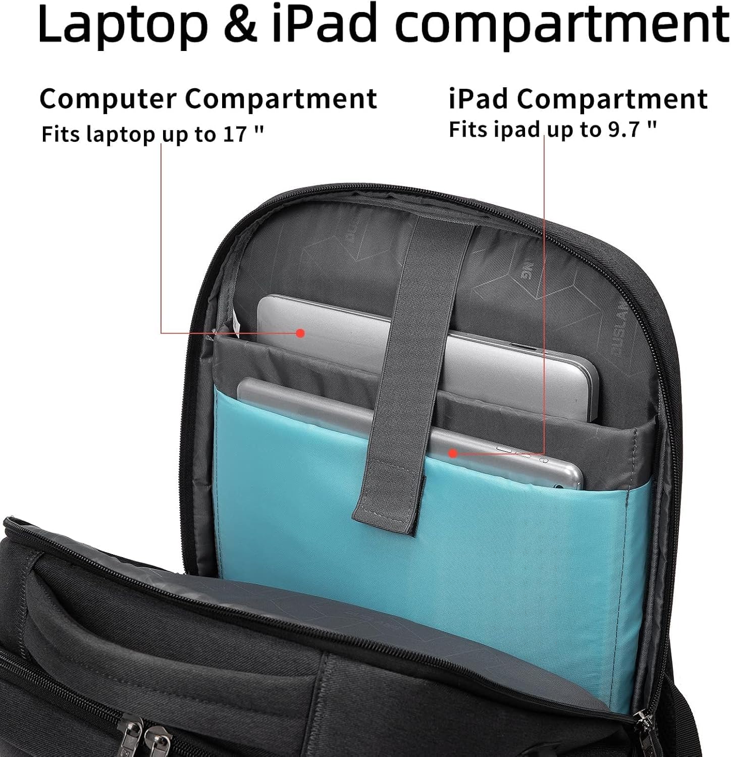DUSLANG 17 inch Travel Laptop Backpack for Men/Women College Computer Bag - Image 3
