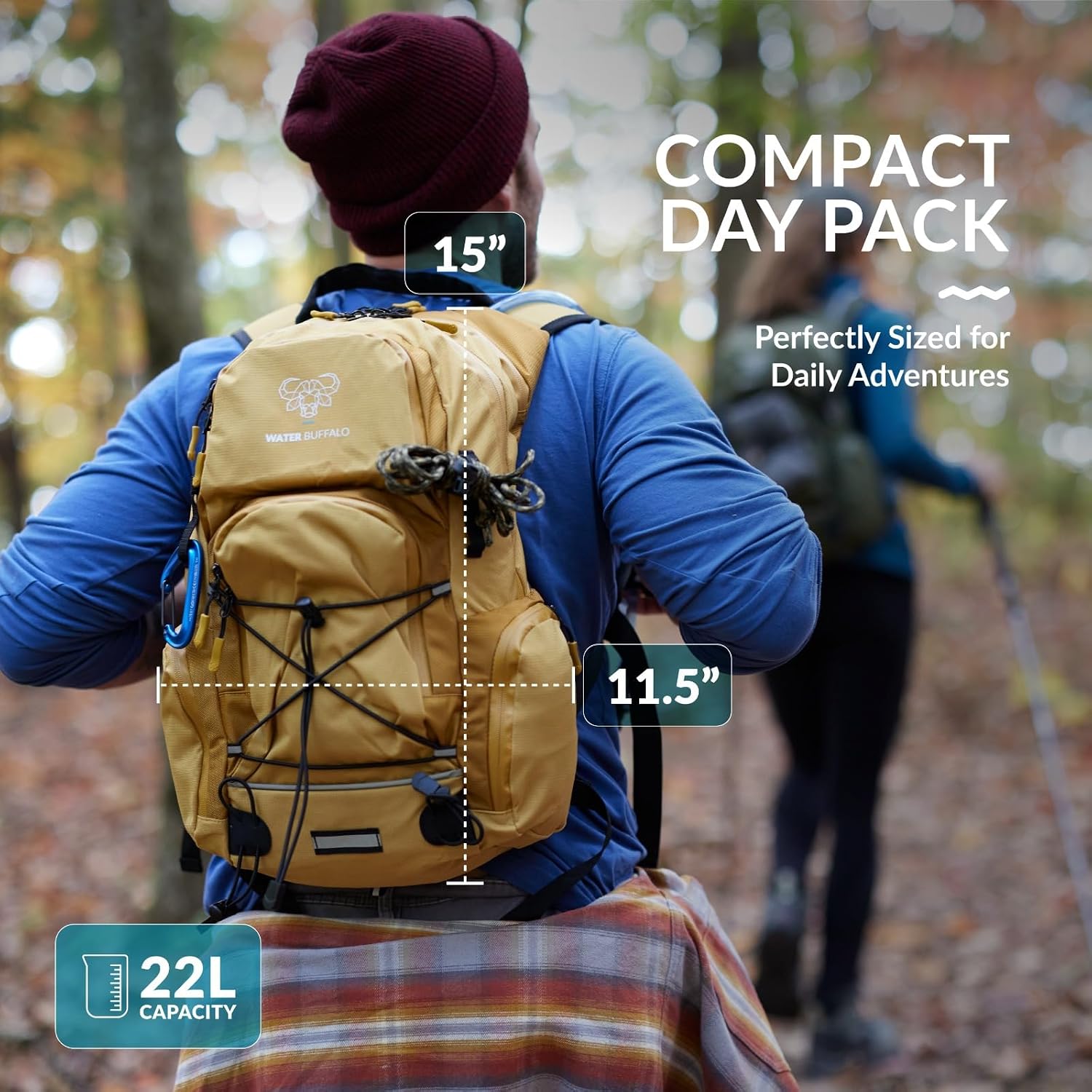 Water Buffalo Sherpa 22L Hiking Hydration Backpack, 2L Bladder - Image 5